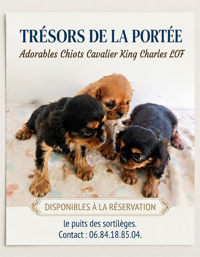 Chiot Cavalier King Charles Spaniel Du puits des sortileges